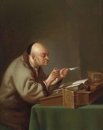 Scholar at the Desk by Justus Juncker